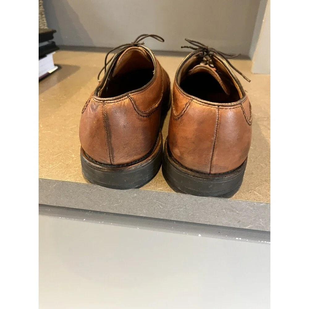 Allen Edmonds USA Walnut Lace up Stock Bridge Shoes, Brown Leather, Size 10.5.